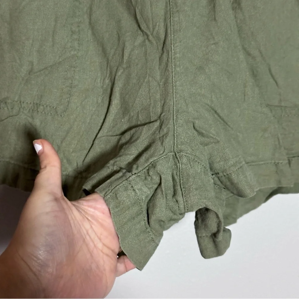 Old Navy Girl Kids Olive‎ Green Functional Drawstring Pull On Shorts size XL